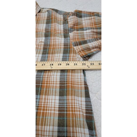 Patagonia Mens Brown Plaid Button Up Shirt Long Sleeve Collared Organic Cotton M - Picture 6 of 8